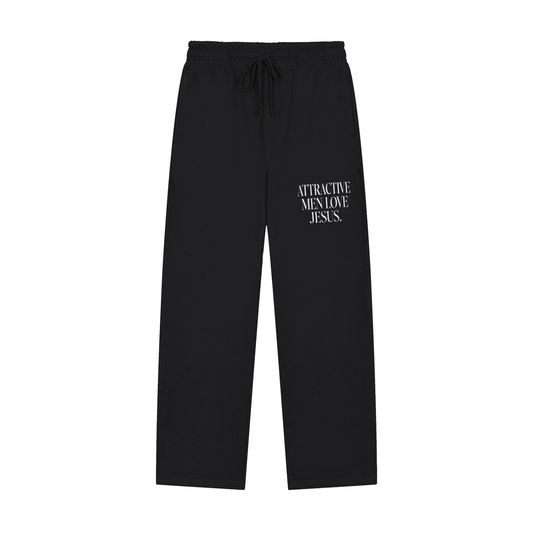 Attractive Men Love Jesus Solid Sweatpants