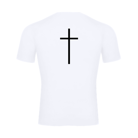 God>Me Short Sleeve White Compression Shirt