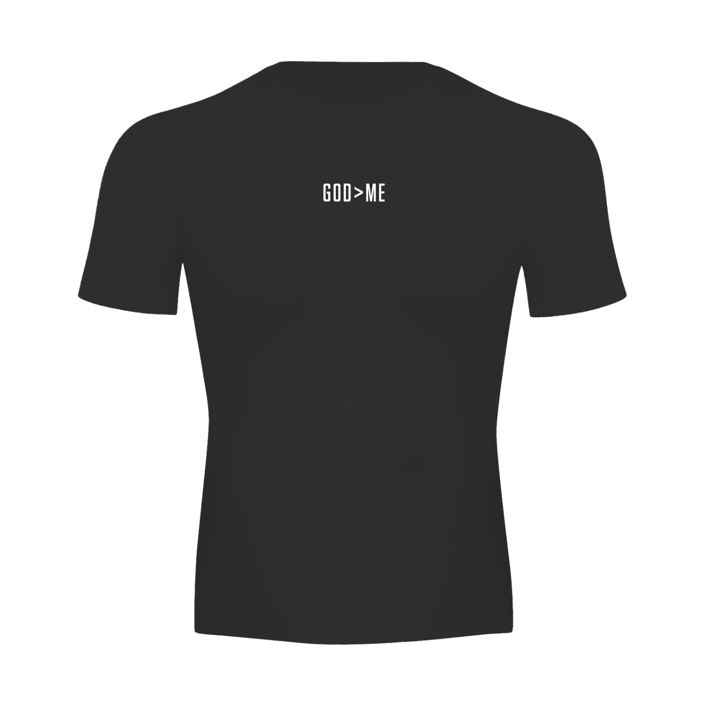 God>Me Short Sleeve Black Compression Shirt