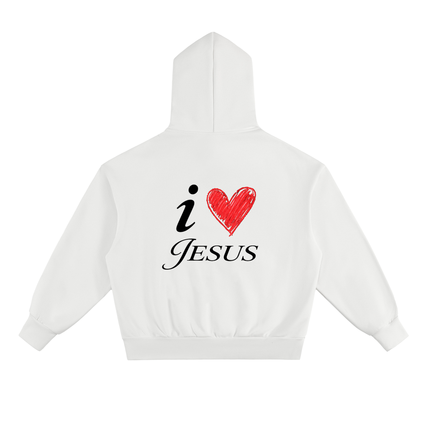 I Love Jesus White Essential Heavyweight Hoodie