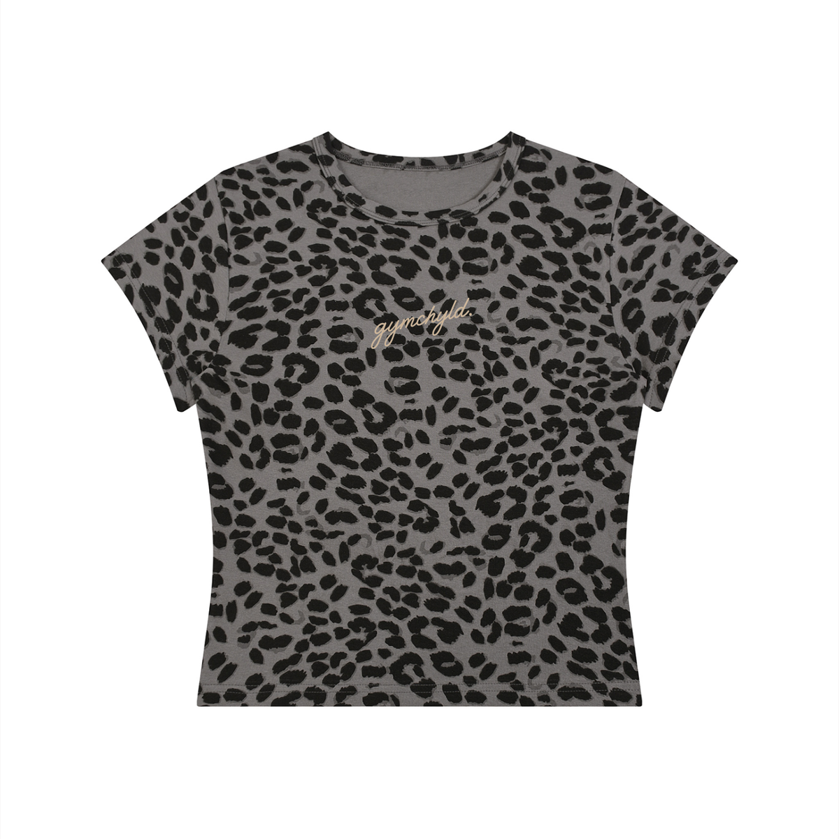 gymchyld. Leopard Cropped T-Shirt