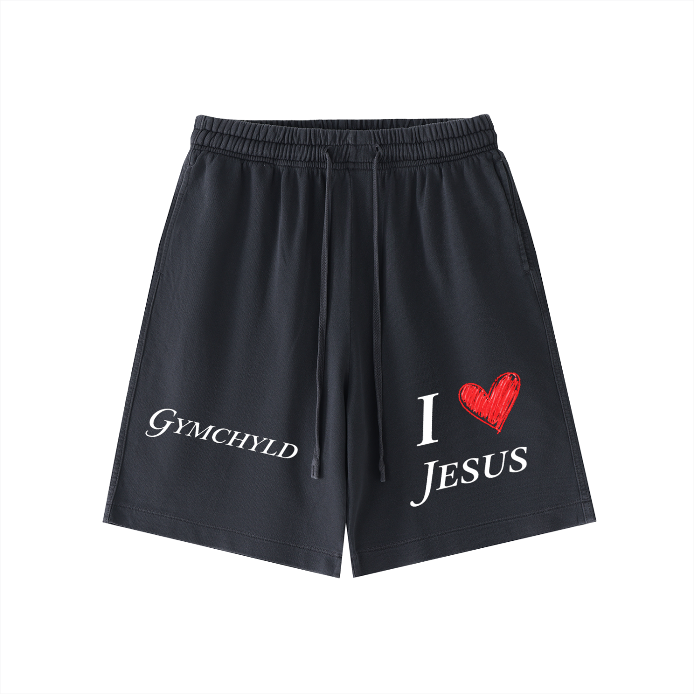 I Love Jesus Wash Cotton Shorts