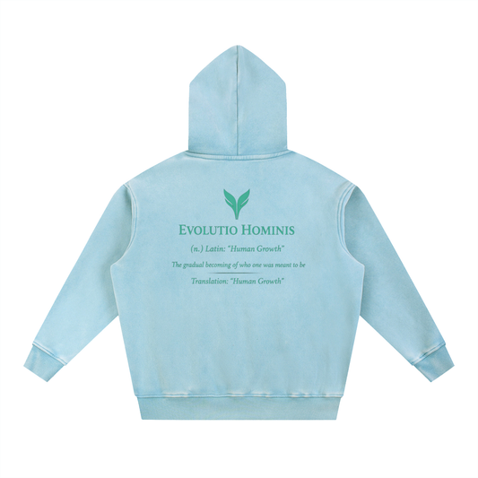 Human Growth Snow Wash Fleece Oversize Hoodie