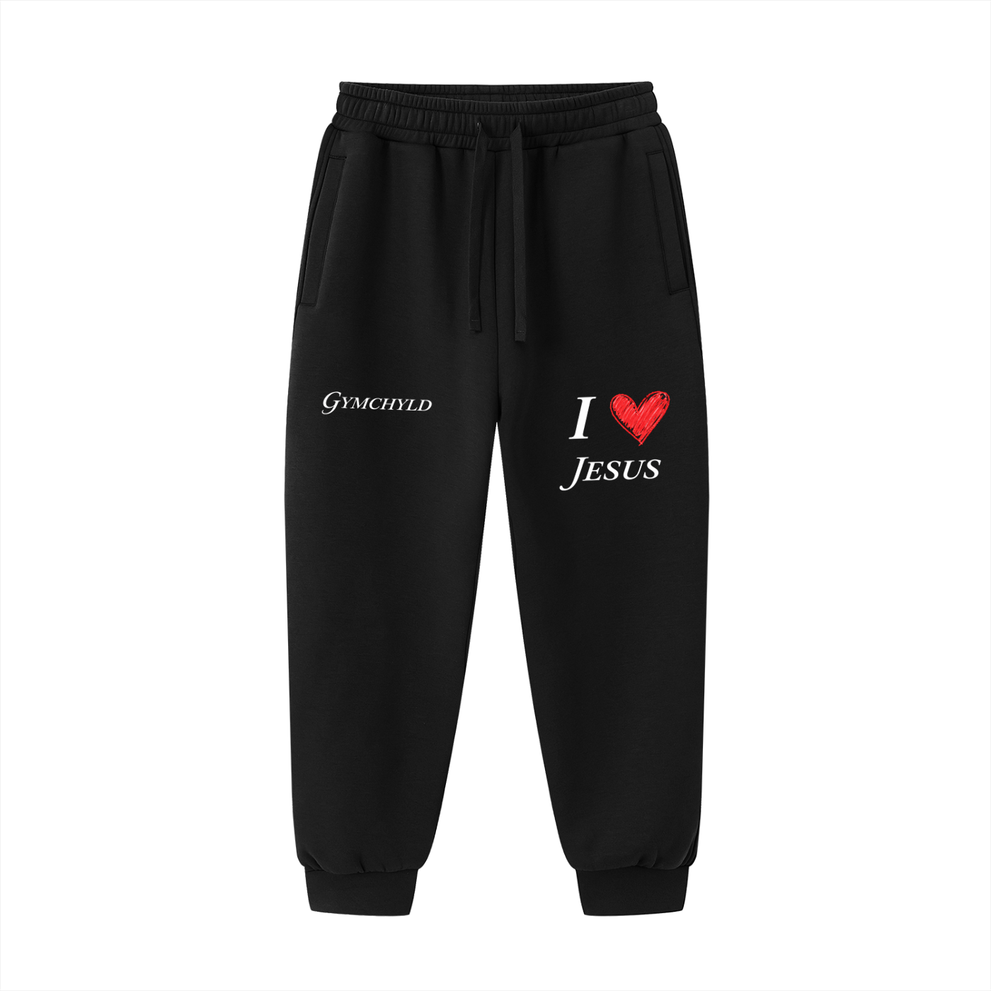 I Love Jesus Drawstring Jogged Sweatpants