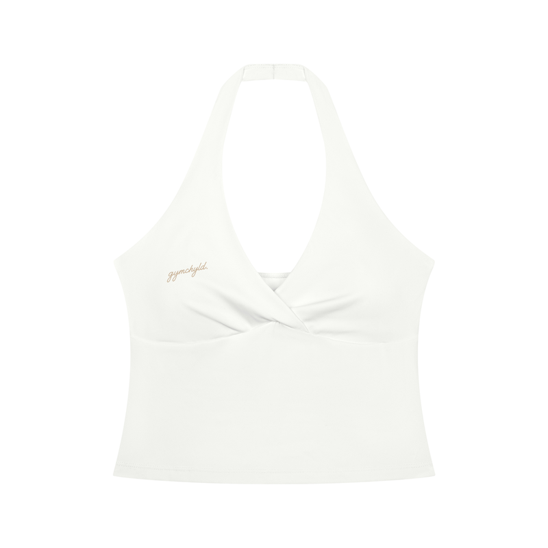 gymchyld. Ruched Halter Yoga Tank Top