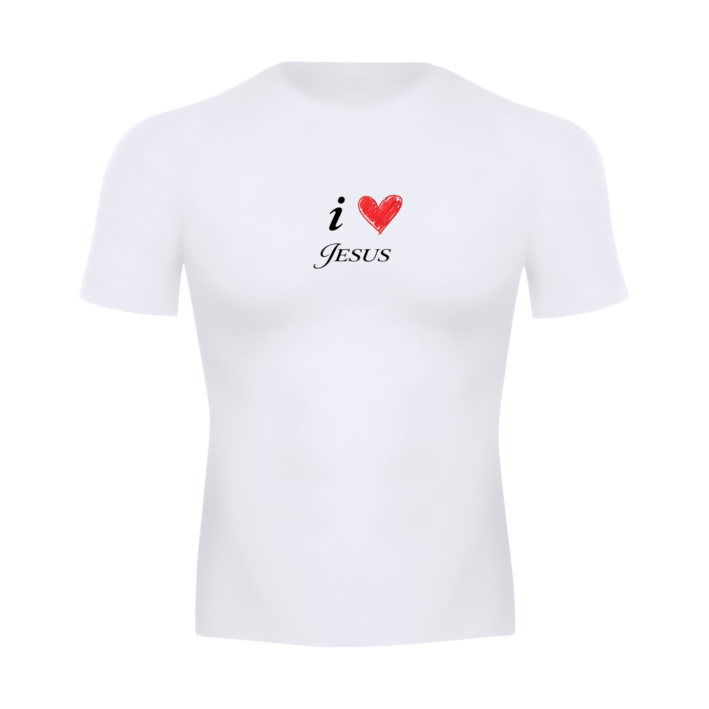 I Love Jesus White Compression Shirt