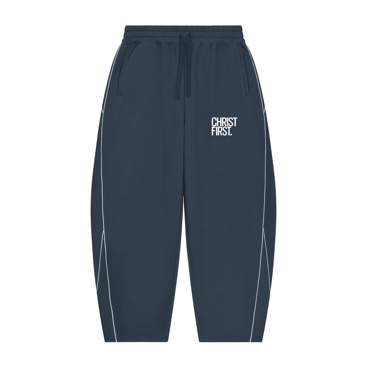 Christ First. Barrel Leg Sweatpants
