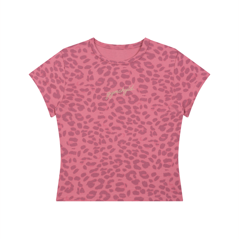 gymchyld. Leopard Cropped T-Shirt