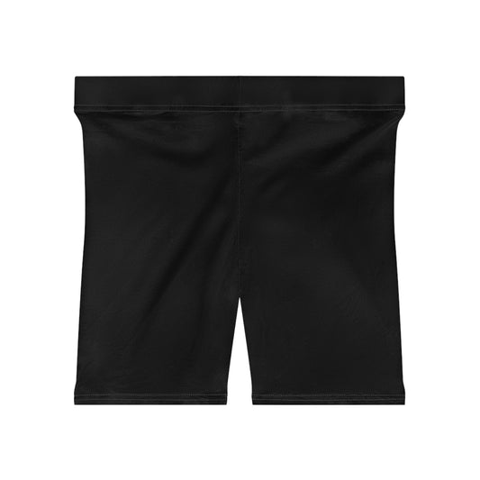 Women's Biker Shorts (Metallic Black)