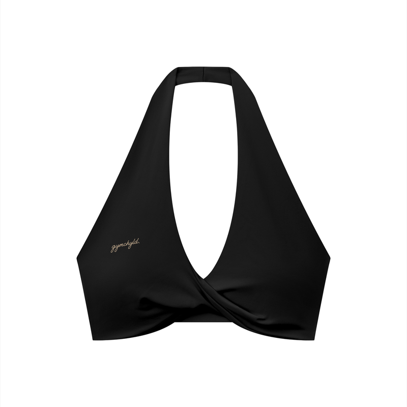 gymchyld. Pleated Halter Sports Bra