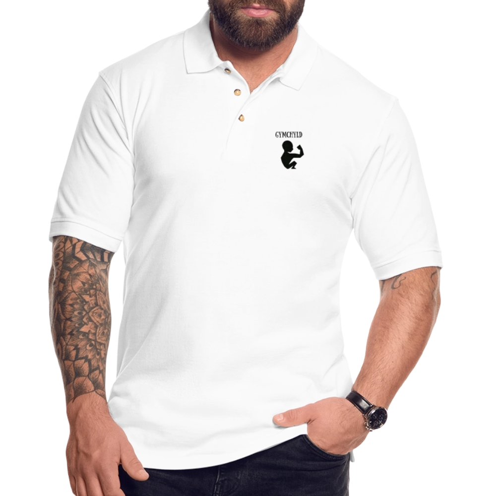 GymChyld Classic Polo Tee - white