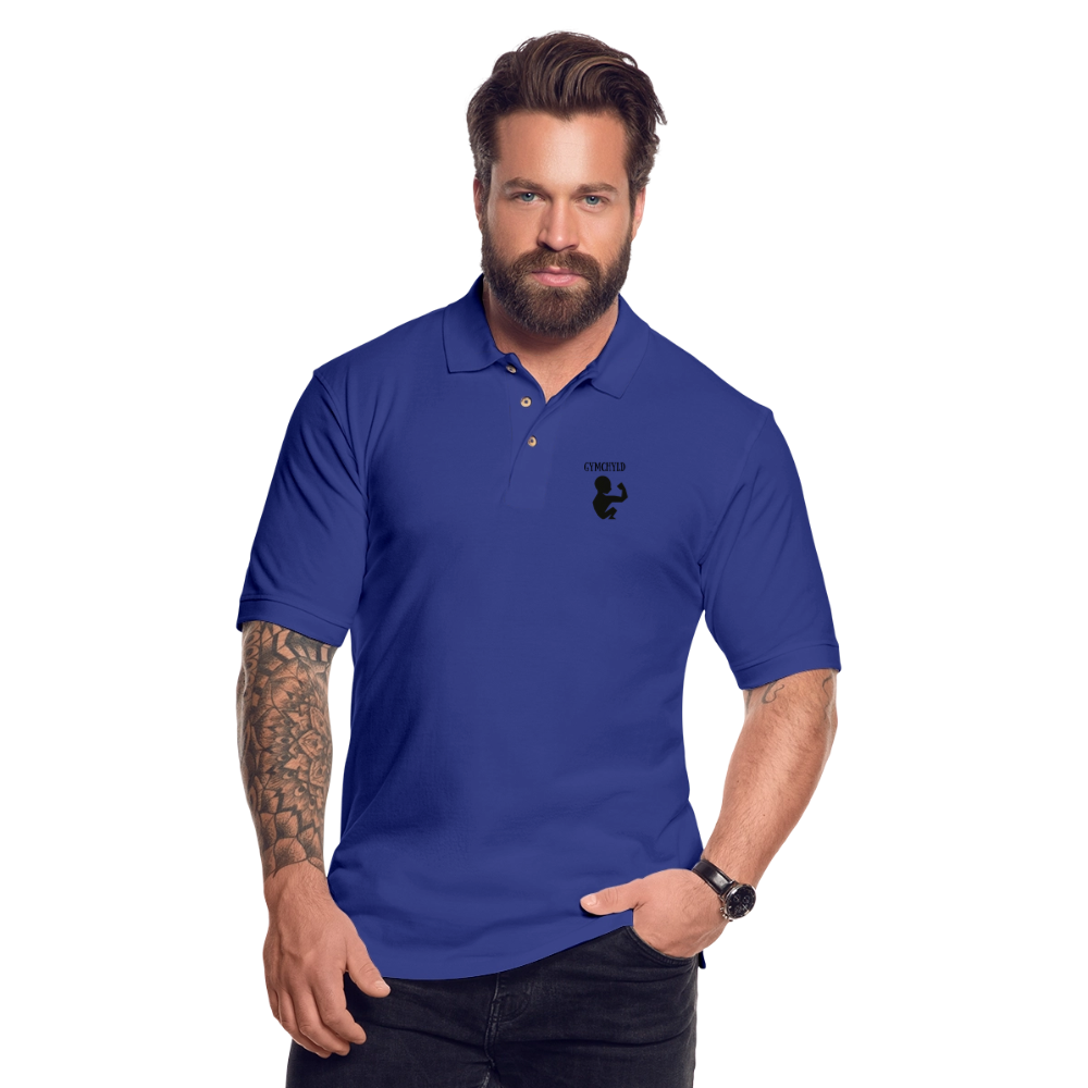 GymChyld Classic Polo Tee - royal blue