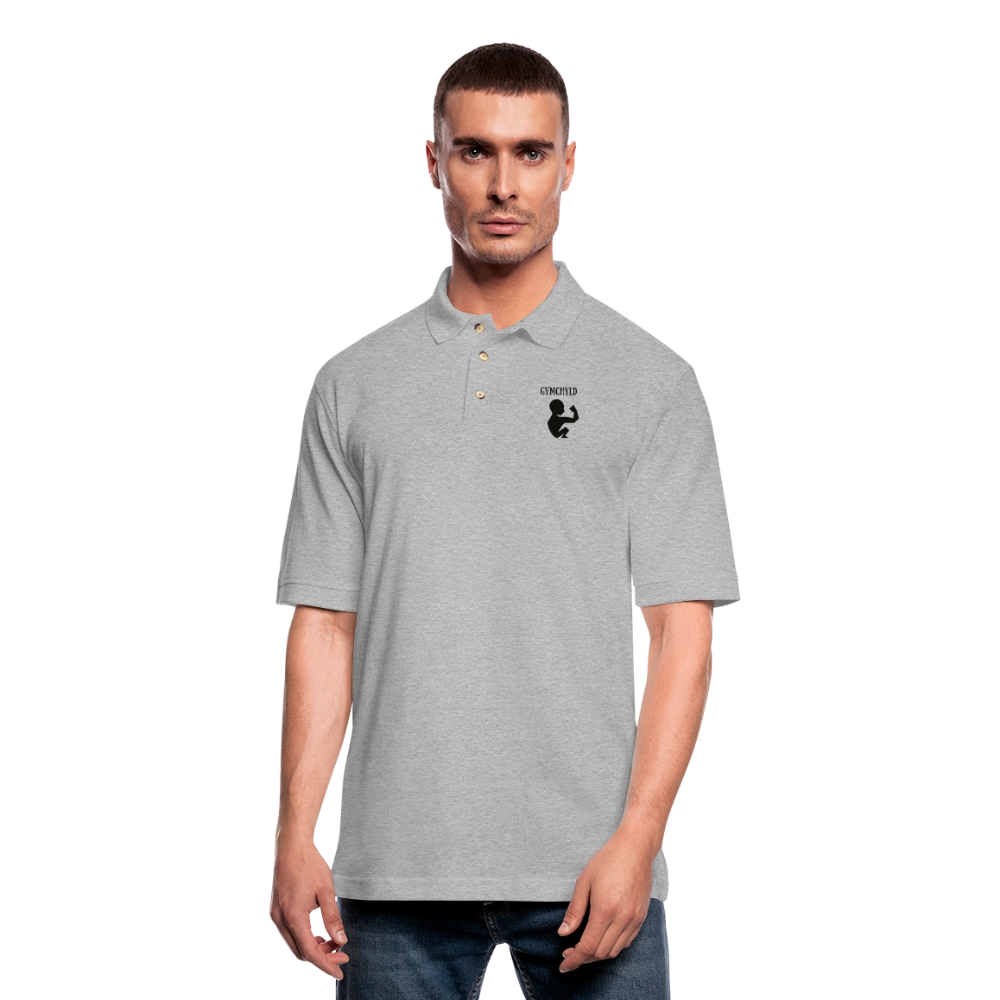 GymChyld Classic Polo Tee - heather gray