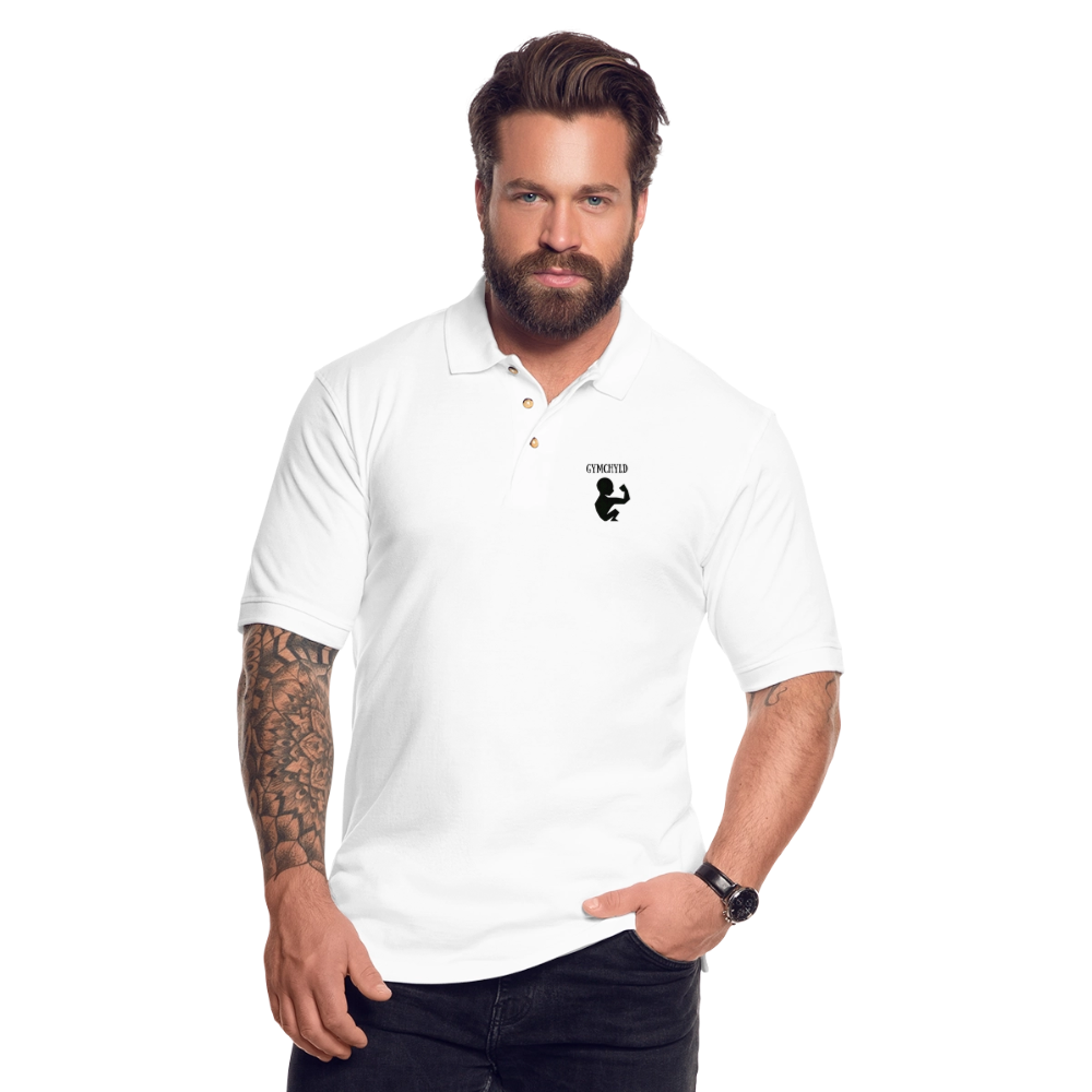 GymChyld Classic Polo Tee - white