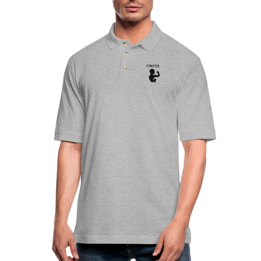 GymChyld Classic Polo Tee - heather gray