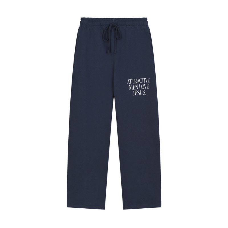 Attractive Men Love Jesus Solid Sweatpants