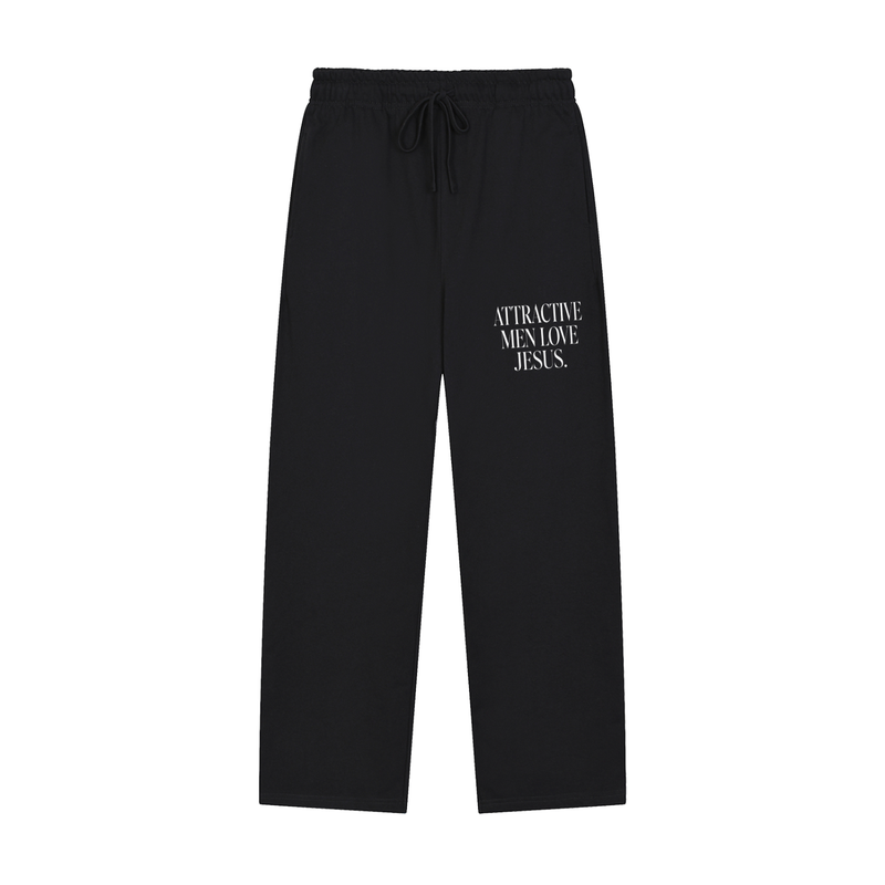 Attractive Men Love Jesus Solid Sweatpants