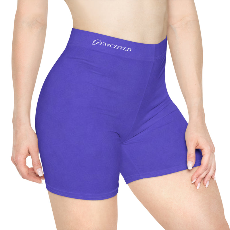 Women's Biker Shorts (Electric Purple)