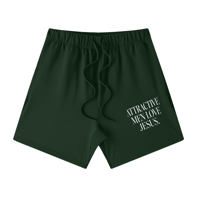 Attractive Men Love Jesus Cotton Shorts