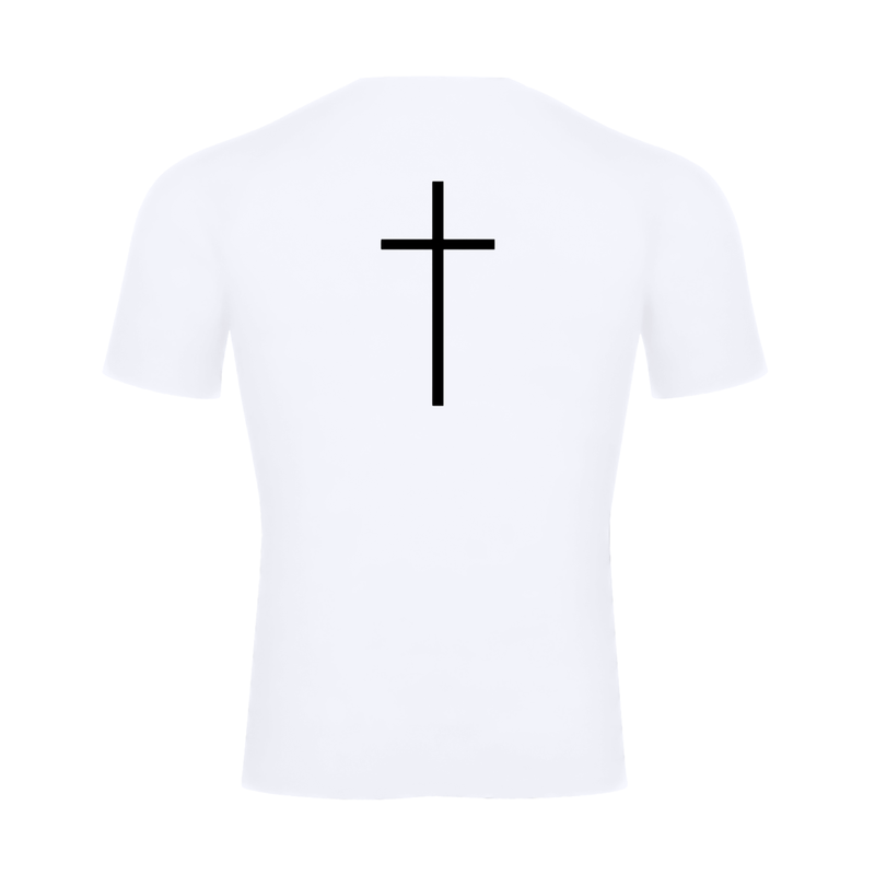 God>Me Short Sleeve White Compression Shirt