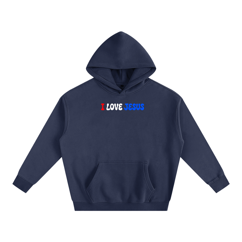 USA I Love Jesus Oversize Hoodie