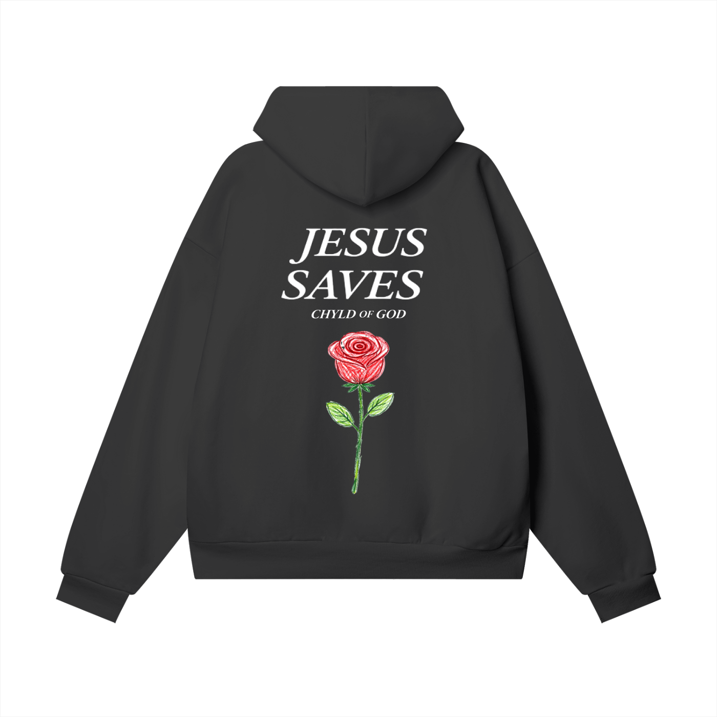 Rose From The Dead Hidden Pocket Fleece Hoodie