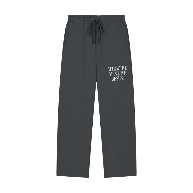 Attractive Men Love Jesus Solid Sweatpants