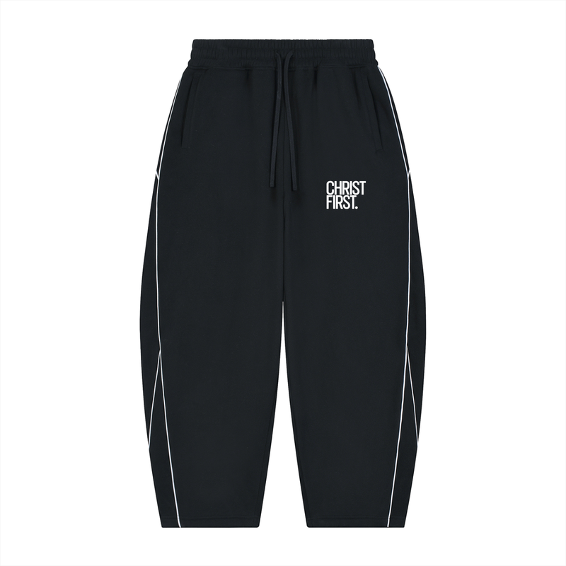 Christ First. Barrel Leg Sweatpants