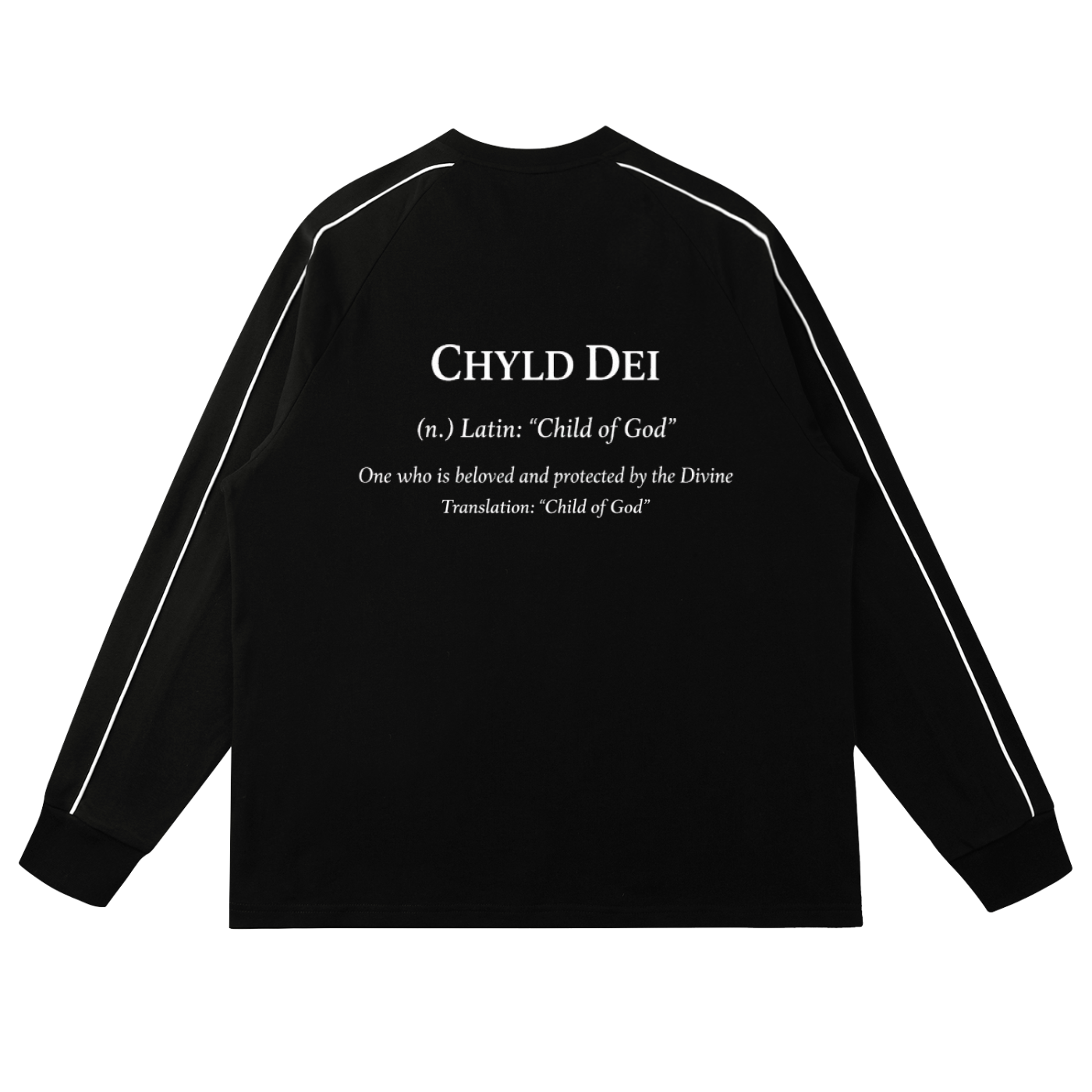 CHYLD DEI Definition Contrast Panel Raglan Sweatshirt