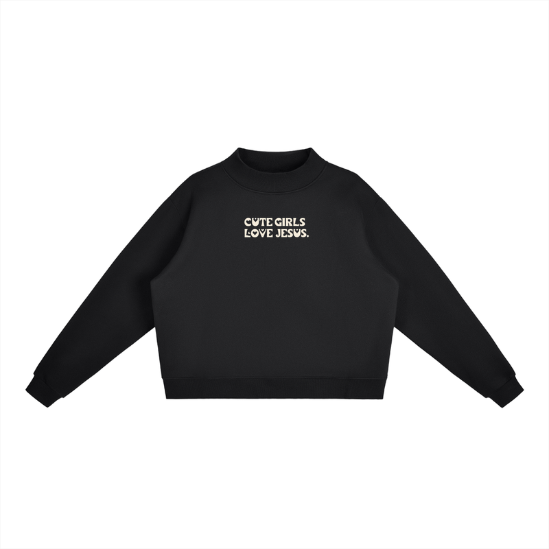 Cute Girls Love Jesus Women's Crewneck