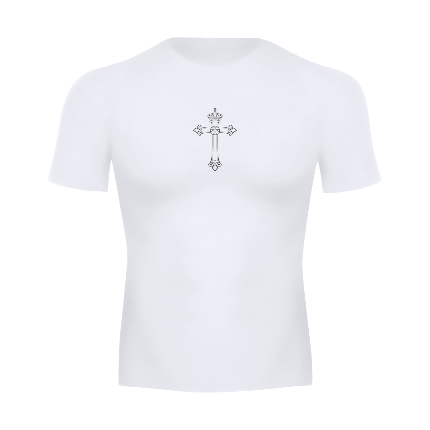 Royal White Compression Shirt