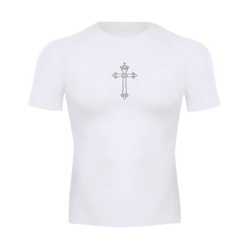 Royal White Compression Shirt