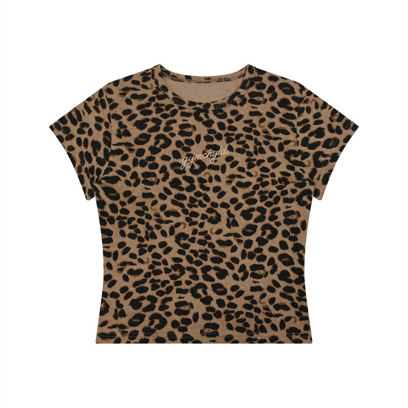 gymchyld. Leopard Cropped T-Shirt