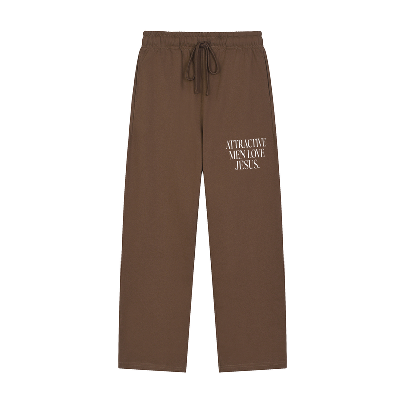 Attractive Men Love Jesus Solid Sweatpants