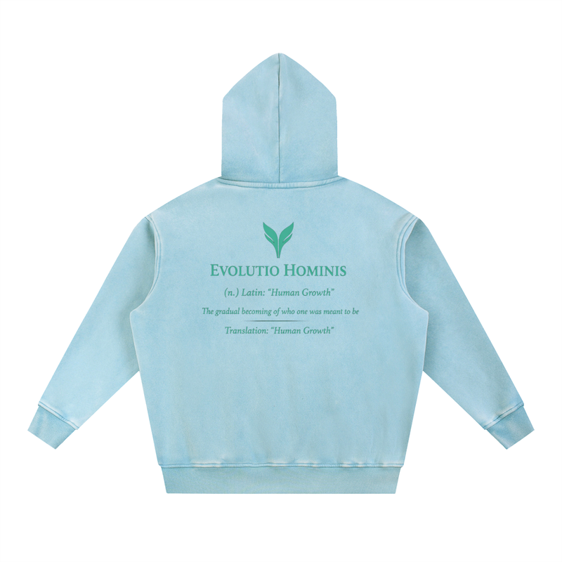 Human Growth Snow Wash Fleece Oversize Hoodie