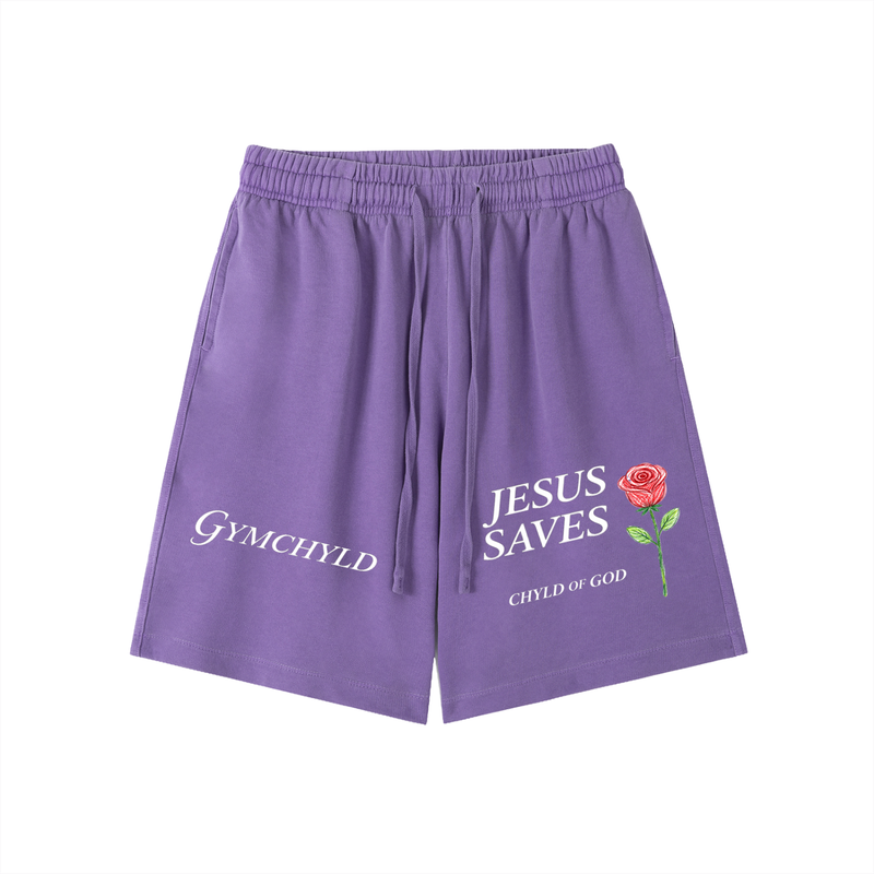 Rose From The Dead Wash Cotton Shorts