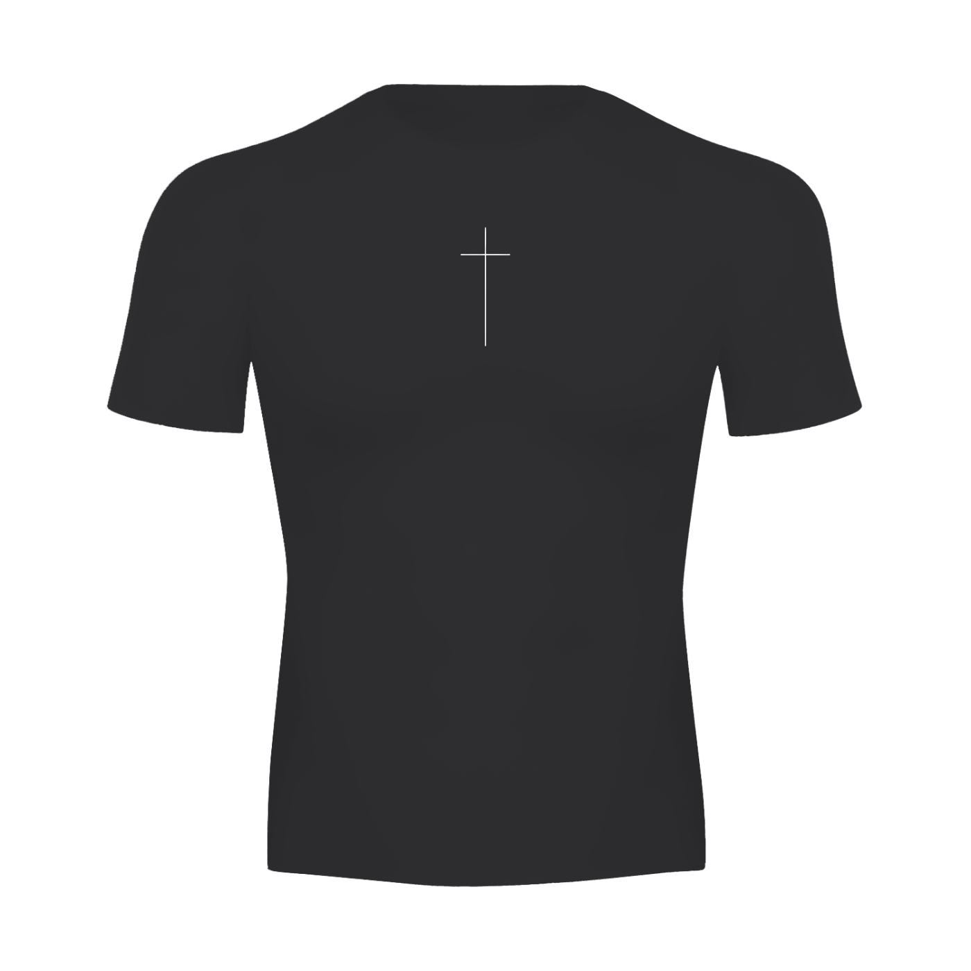 Simple Faith Short Sleeve Black Compression Shirt