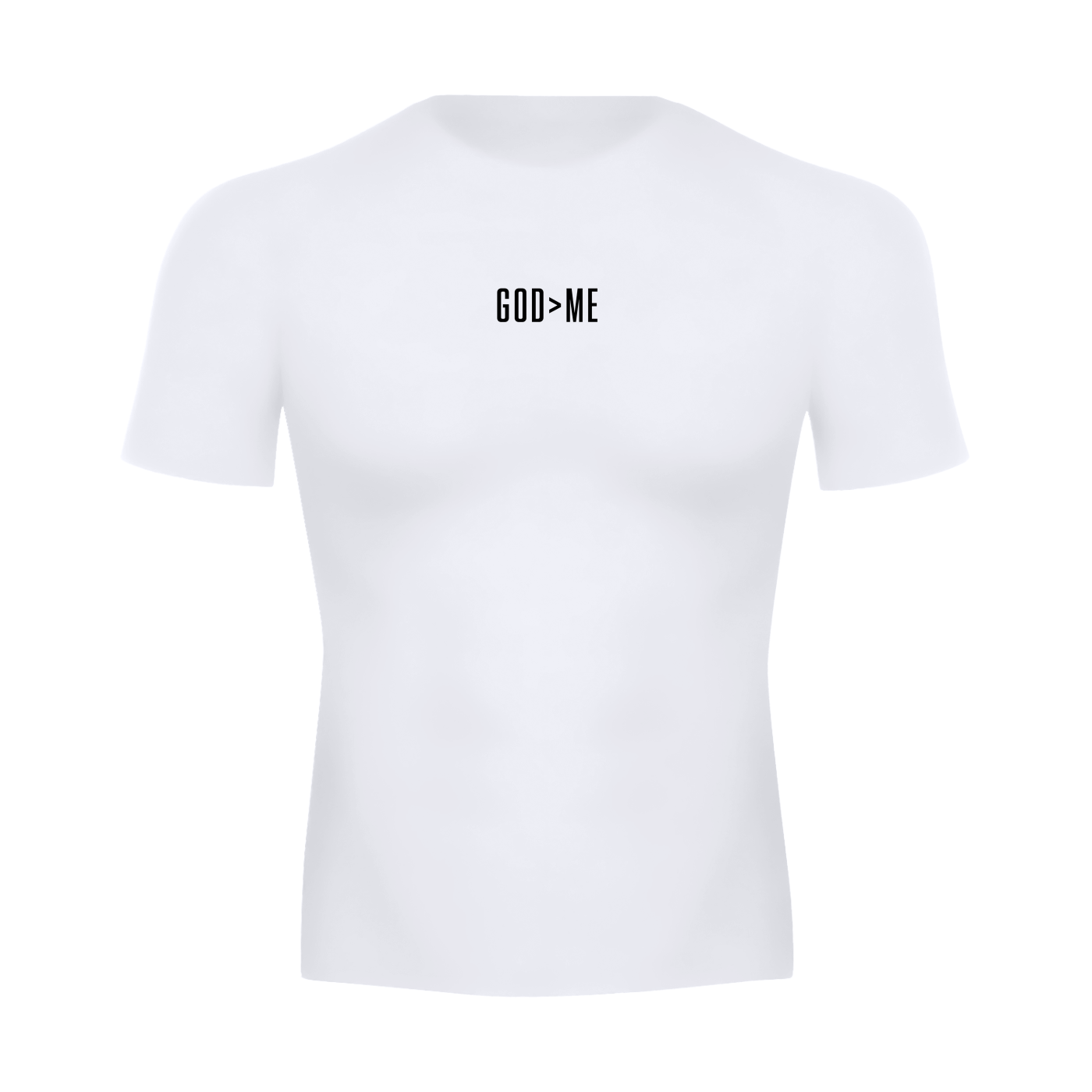 God>Me Short Sleeve White Compression Shirt
