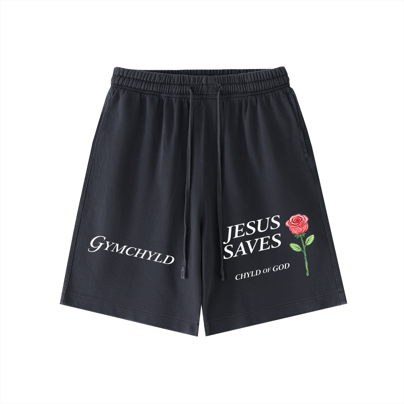 Rose From The Dead Wash Cotton Shorts