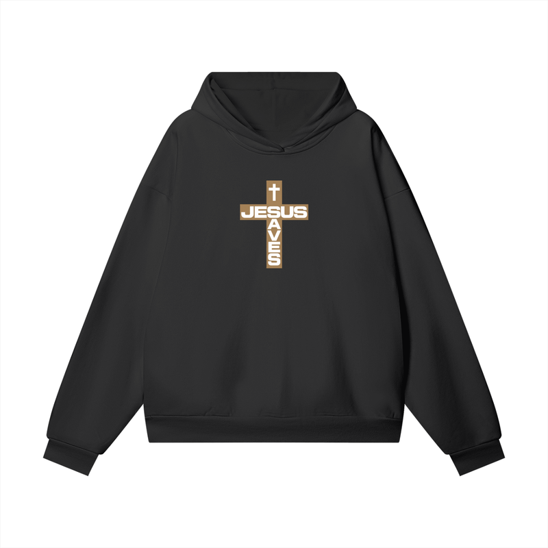 Jesus Saves Cross Heavyweight Hoodie