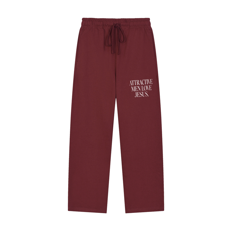 Attractive Men Love Jesus Solid Sweatpants