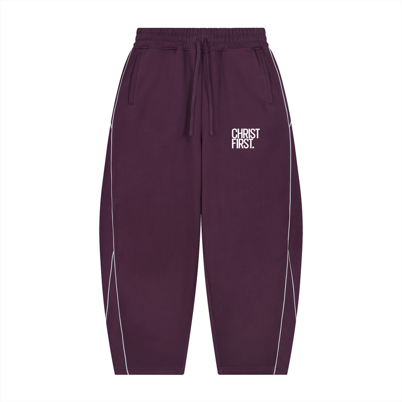 Christ First. Barrel Leg Sweatpants