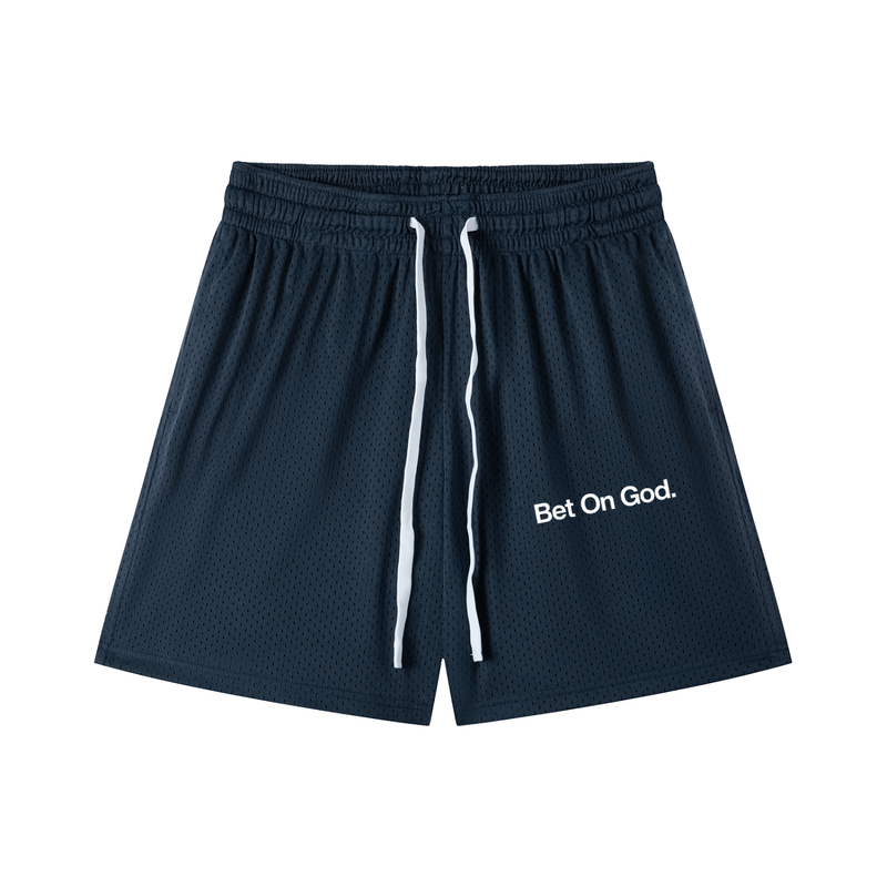 Bet On God Mesh Drawstring Shorts