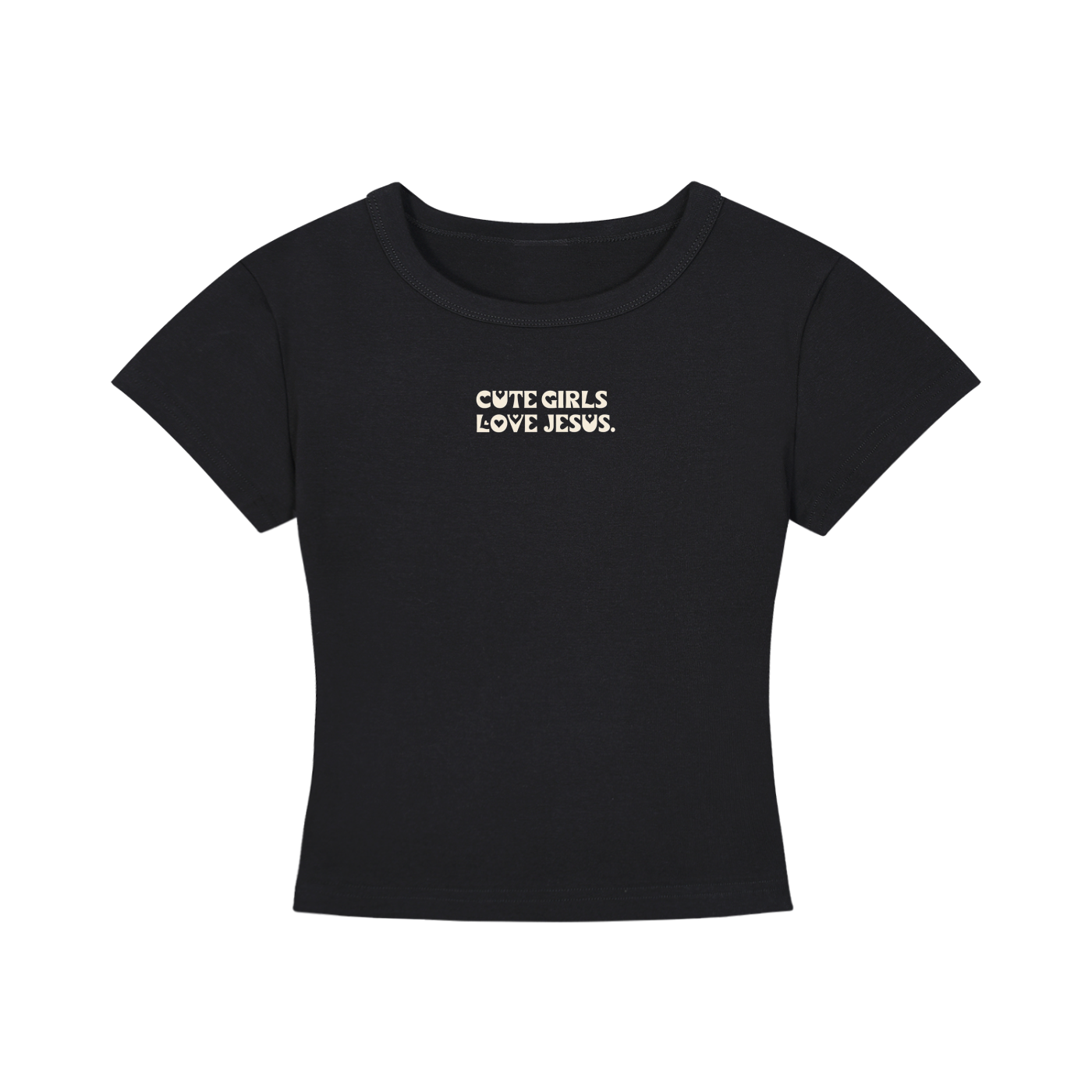 Cute Girls Love Jesus Cropped T-Shirt