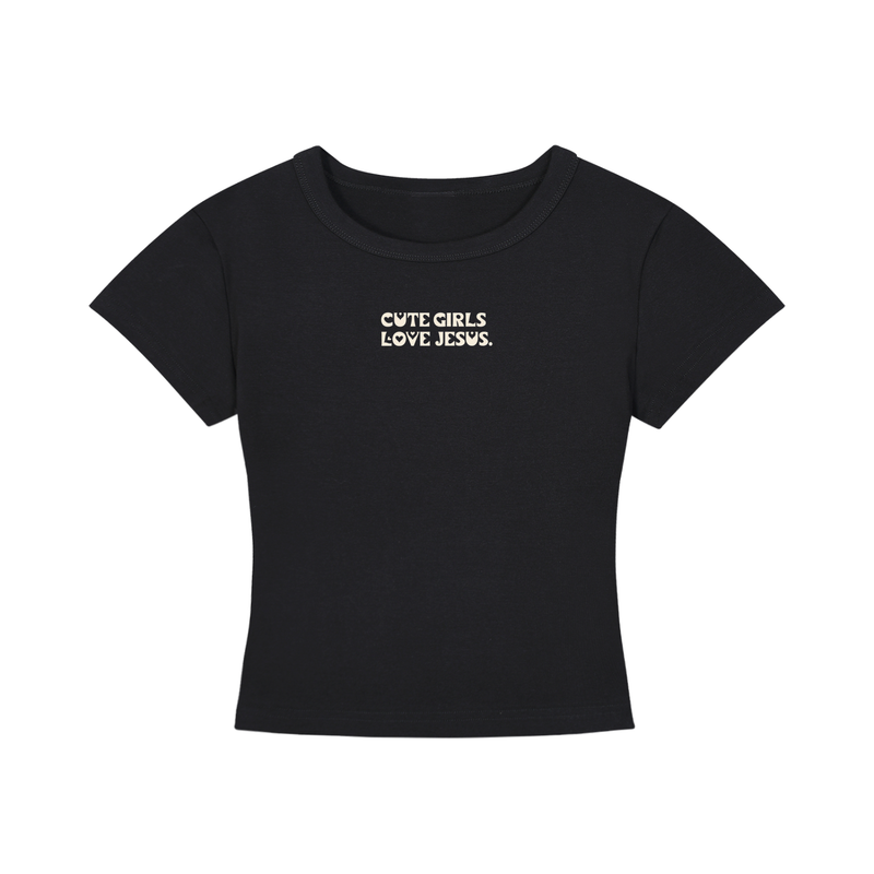 Cute Girls Love Jesus Cropped T-Shirt