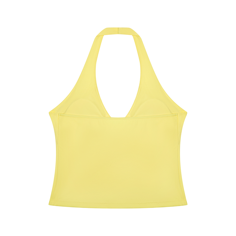 gymchyld. Ruched Halter Yoga Tank Top